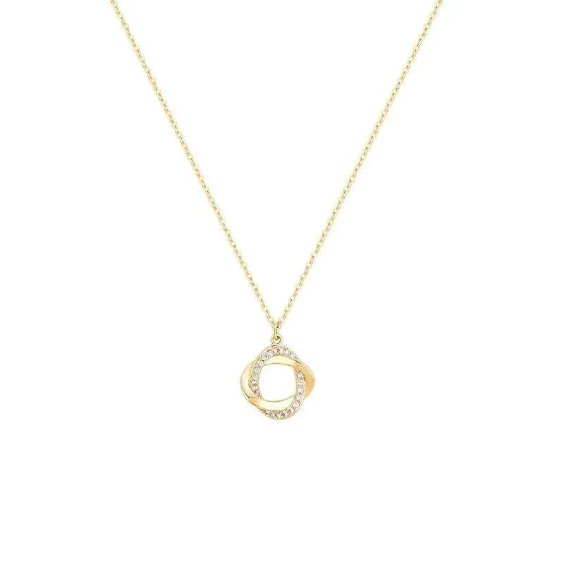 14K Gold 925 Silver Cross Pendant Necklace for Women