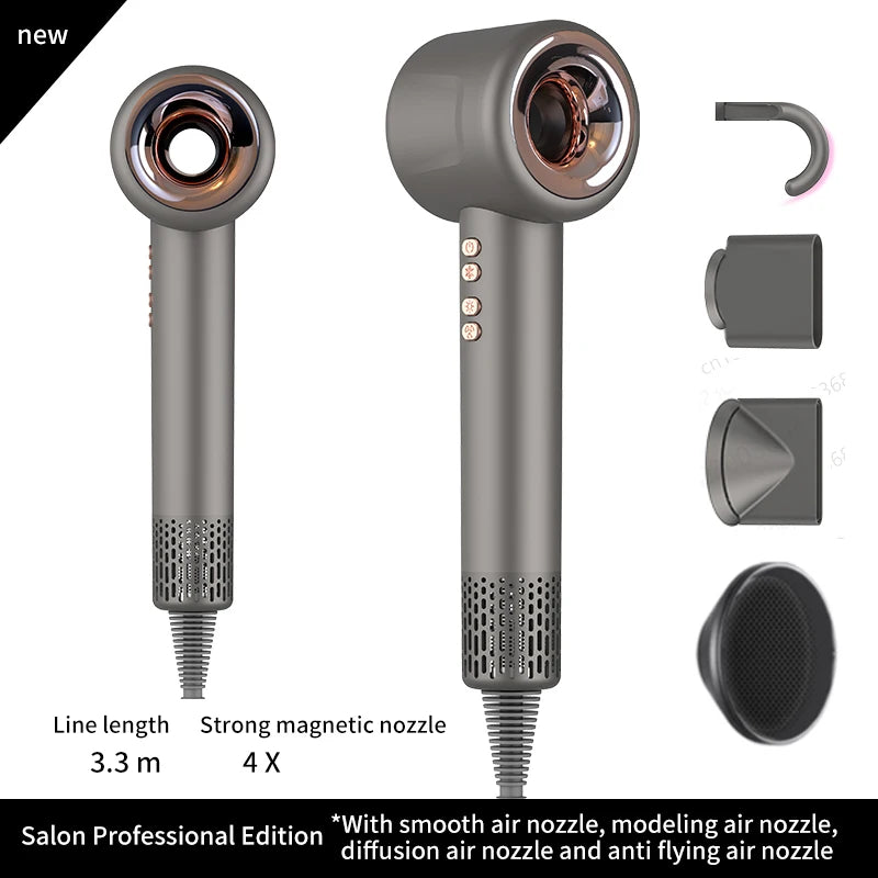 Professional Leafless Hair Dryer | Negative Ion Quick Drying & Hair Care