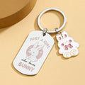 Silver Rabbit Keychain – Charming Easter Gift & Trendy Stainless Steel