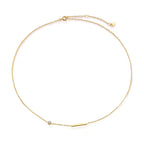 Sideways Cross Necklace – Minimal Chic Gold Stainless Steel