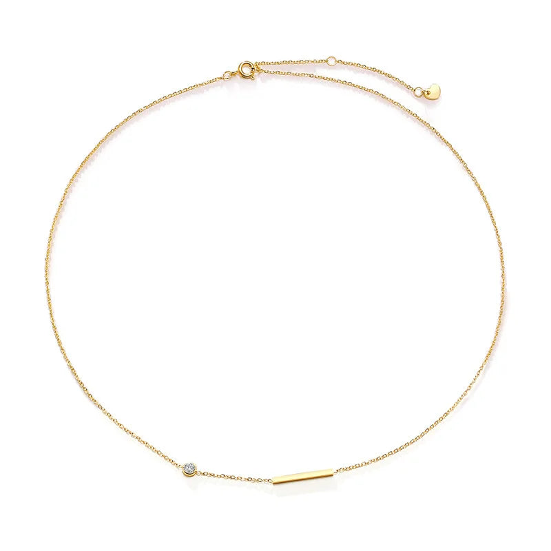 Sideways Cross Necklace – Minimal Chic Gold Stainless Steel
