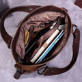 Vintage Soft Leather Tote Bag Women Shoulder Crossbody Handbag