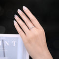 Moissanite D Love Rope Ring 925 Silver Gold Stackable