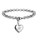 925 Sterling Silver Noble Heart Chain Bracelet for Women