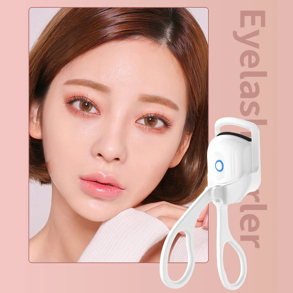 Mini Portable Heated Eyelash Curler Kit with USB Charger