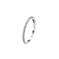 925 Silver Single Row Zircon Ring for Women Luxury Jewelry