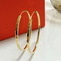 18K Gold Plated 925 Silver Hoop Earrings for Women, 3-6CM
