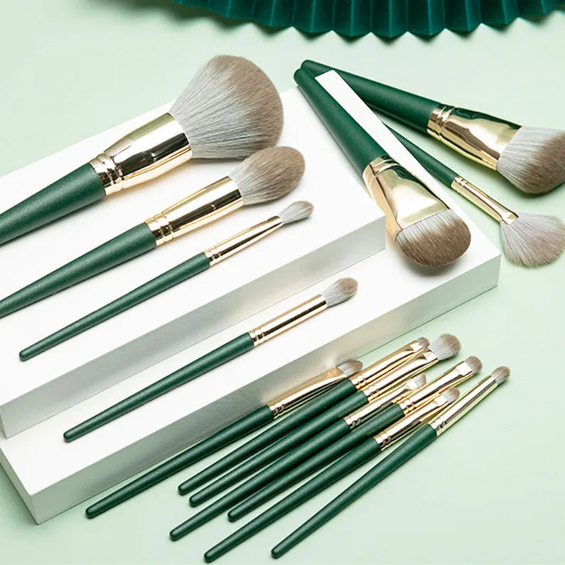 Professional Makeup Tools Set: Brushes, Sponge, Puff, Headband, Bowl