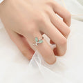 925 Silver Foliage Adjustable Ring for Women & Girls
