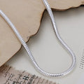 925 Silver 3MM Snake Chain Bracelet Women Wedding Jewelry