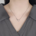Elegant 925 Sterling Silver Zircon Heart Necklace for Women