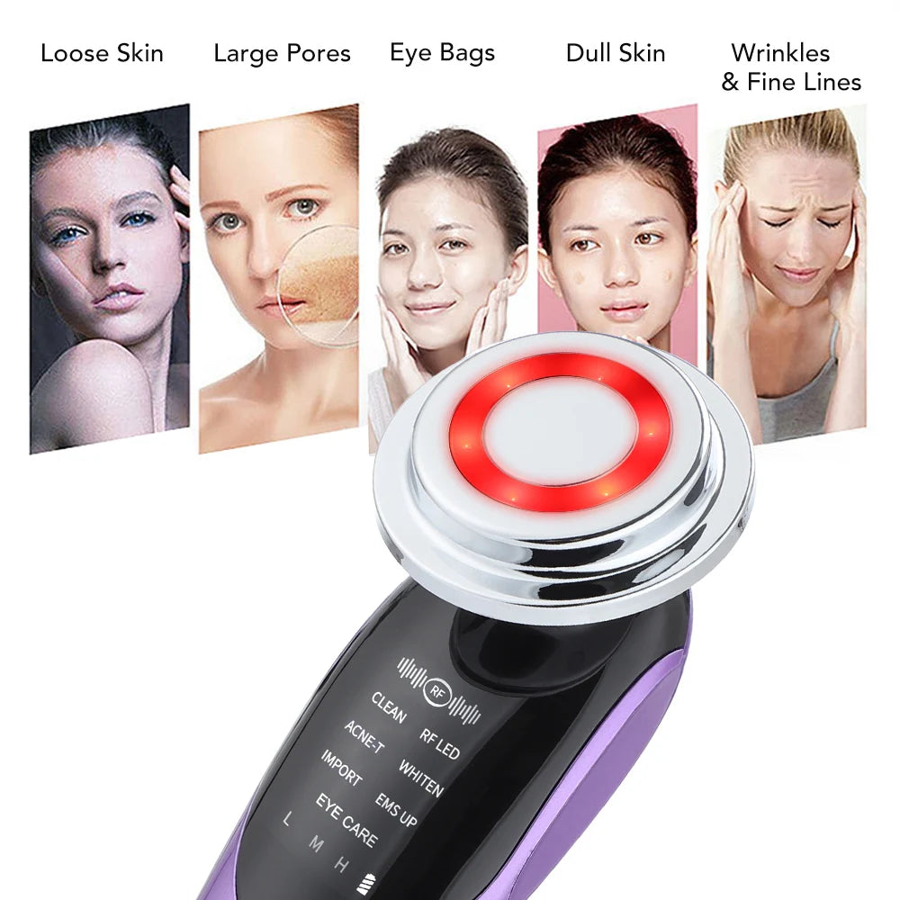 7-in-1 Anti-Aging EMS LED Face & Neck Firming Massager