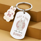 Silver Rabbit Keychain – Charming Easter Gift & Trendy Stainless Steel