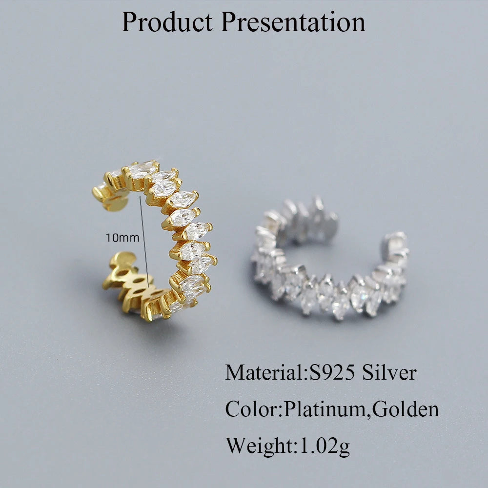 Luxury 925 Silver Horse Eye Zircon Ear Cuff – Non-Piercing