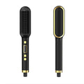 Ionic Hair Straightener Brush with LCD Display & Anti-Scald Comb