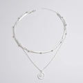 925 Sterling Silver 3-Layer Necklace Snake & Ball Chain