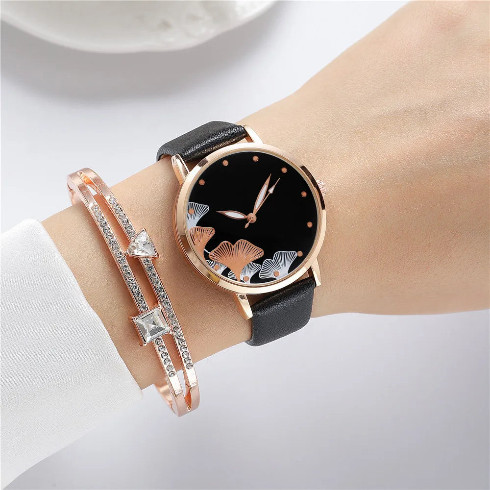 Simple Women's Ink Painting Quartz Watch