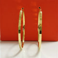 18K Gold Plated 925 Silver Hoop Earrings for Women, 3-6CM