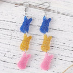 Bunny Tassel Earrings – Playful Statement Acrylic Drop Design