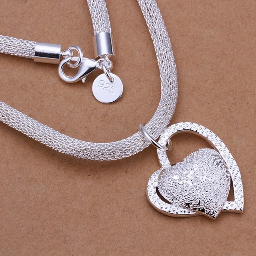 925 Silver Heart Necklace – Elegant Love Jewelry