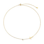 Sideways Cross Necklace – Minimal Chic Gold Stainless Steel