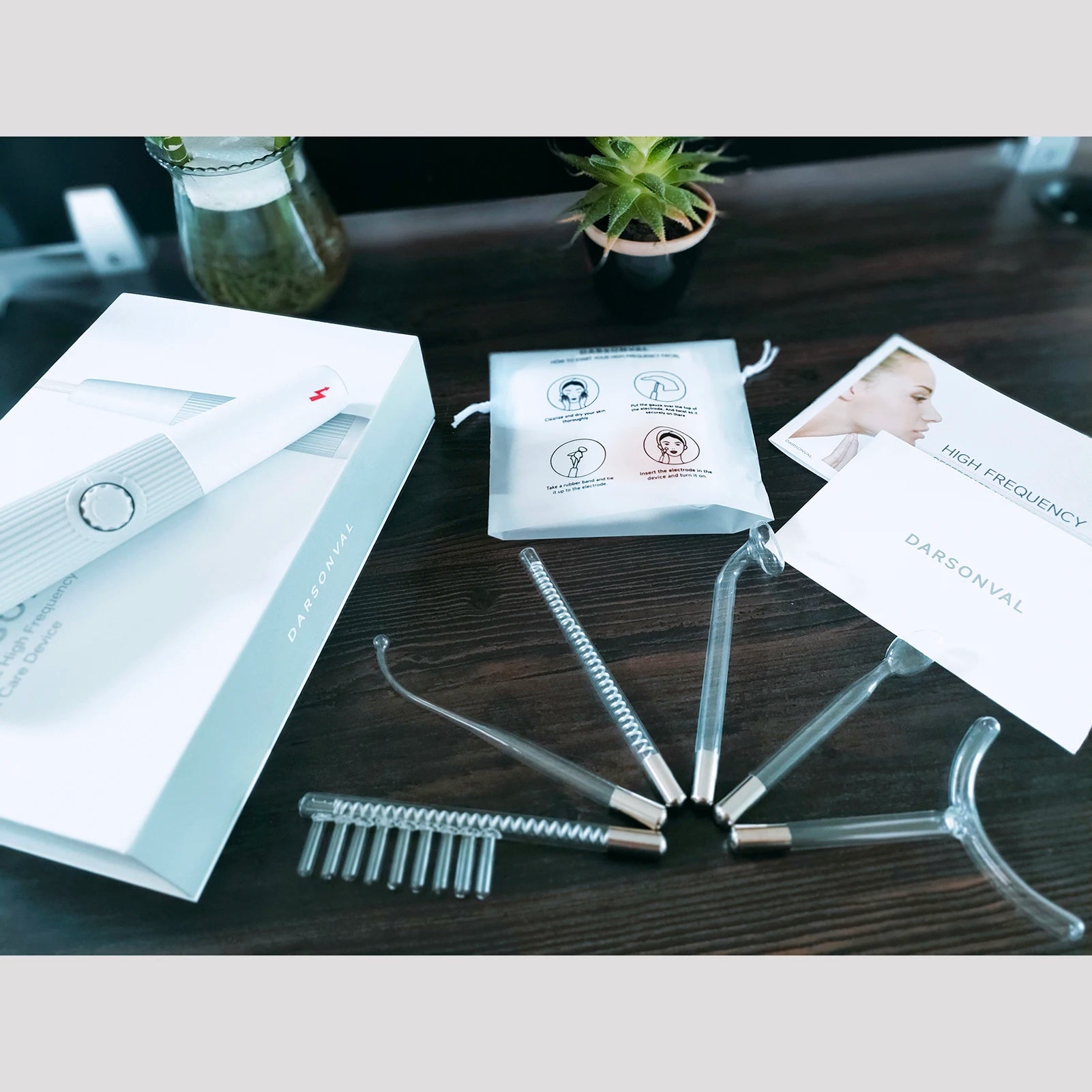 High-Frequency Facial Machine: 6 Neon & Argon Wands for Wrinkles & Acne