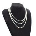 925 Silver Blade Chain Necklace/Bracelet Men Women Gift