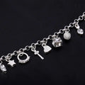 925 Sterling Silver 13Pcs Charm Bracelet & Pendant Gift Jewelry