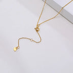 Sideways Cross Necklace – Minimal Chic Gold Stainless Steel