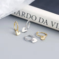 925 Silver Heart Tassel Earrings Gold Plated for Women