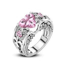 925 Silver Multicolor Heart Zircon Ring – 5 Color Love
