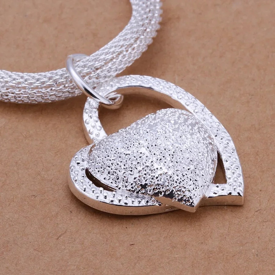 925 Silver Heart Necklace – Elegant Love Jewelry