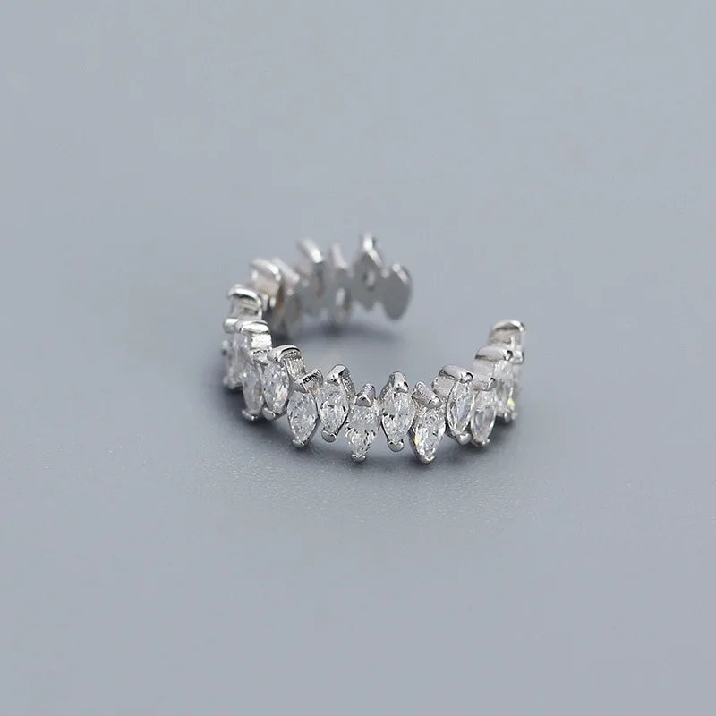 Luxury 925 Silver Horse Eye Zircon Ear Cuff – Non-Piercing