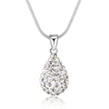 925 Silver Water Drop Zircon Necklace 18–24
