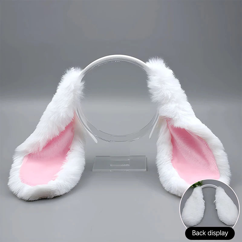 Plush Bunny Ear Headband – Cute Party Accessory & Soft Polyester