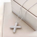 Bubble Initial Necklace – Sparkly A-Z Pavé Letter Pendant