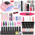 Complete Nail Art Set: Nail Lamp, Dryer, Drill & Poly Gel Kit