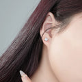 925 Sterling Silver Square Crystal Stud Earrings for Women