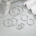 925 Sterling Silver 3MM Thick Hoop Earrings Women Wedding Trend