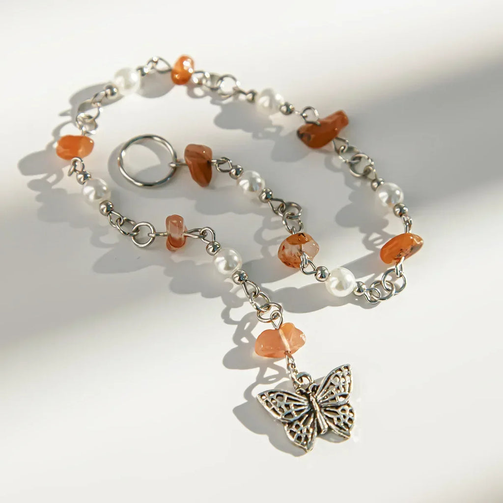 Boho Hair Chain Cuffs – Pearl & Stone Star + Butterfly Charms
