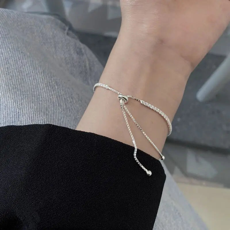 925 Sterling Silver Zircon Tennis Elegant Bracelet