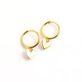 925 Silver Heart Tassel Earrings Gold Plated for Women