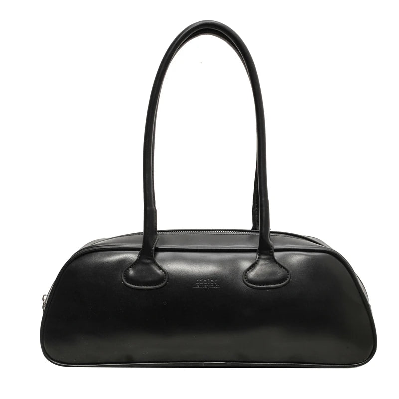 Vintage PU Zipper Shoulder Bags for Women