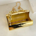 Women's Gold Cylinder Clutch – Mini Party Crossbody Bag