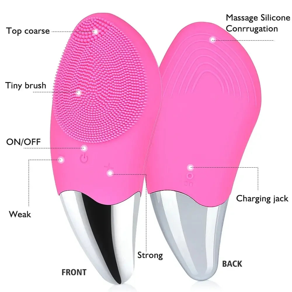 Waterproof Sonic Facial Cleansing Brush & Massager