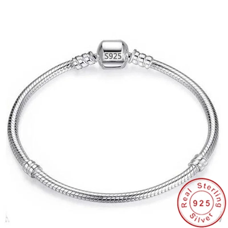 925 Sterling Silver Snake Chain Bracelet for Women