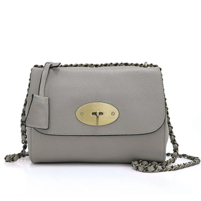 Large Luxury Brand Chain Shoulder Bag | 100% Genuine Leather Women’s Handbag