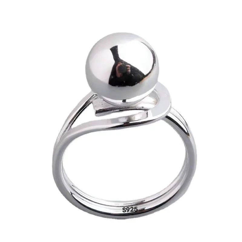 925 Silver Adjustable Open Ring for Women – Vintage Style
