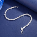18K Gold 925 Sterling Silver 4mm Chain Bracelet for Men/Women