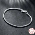 925 Silver 3mm Snake Chain Bracelet 8